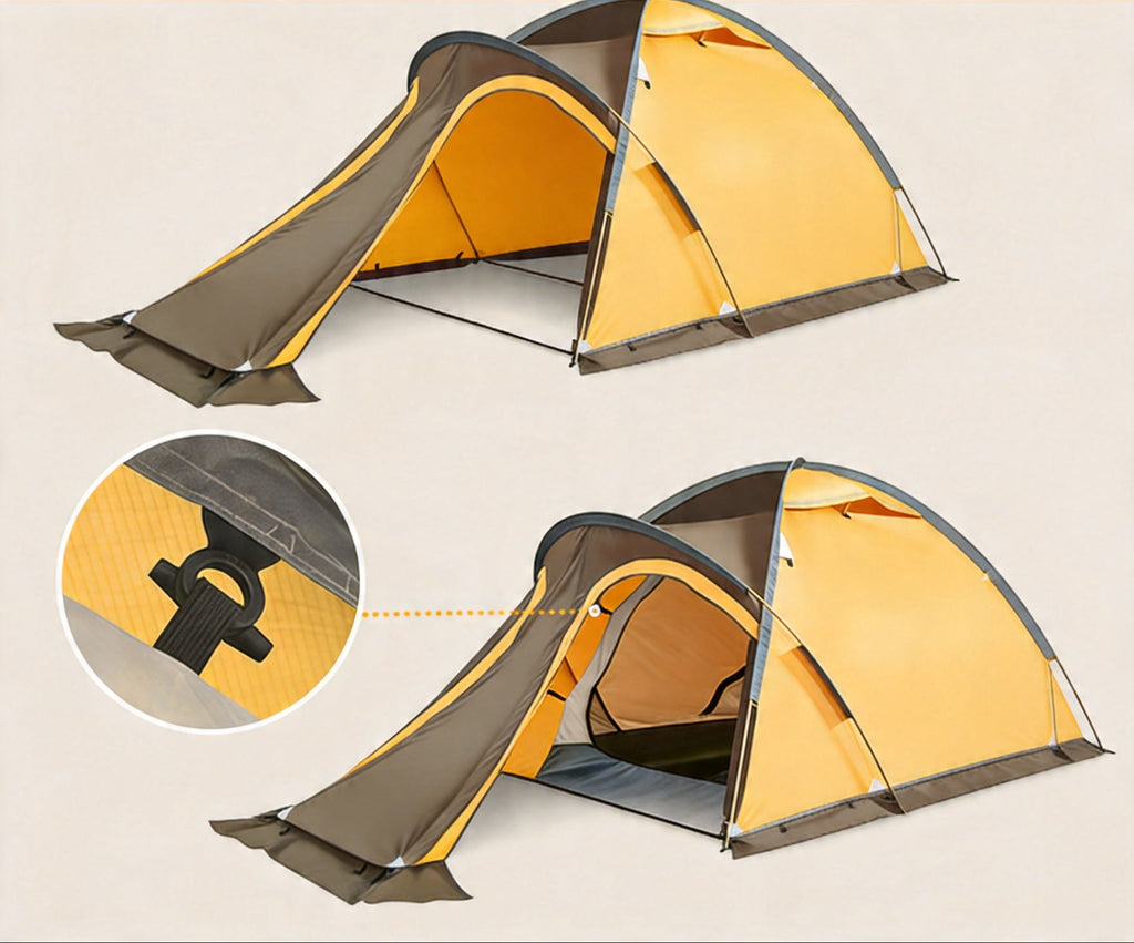 4-Season Double-Layer Camping Tent – 1 Bedroom + Living Room, 3.7kg