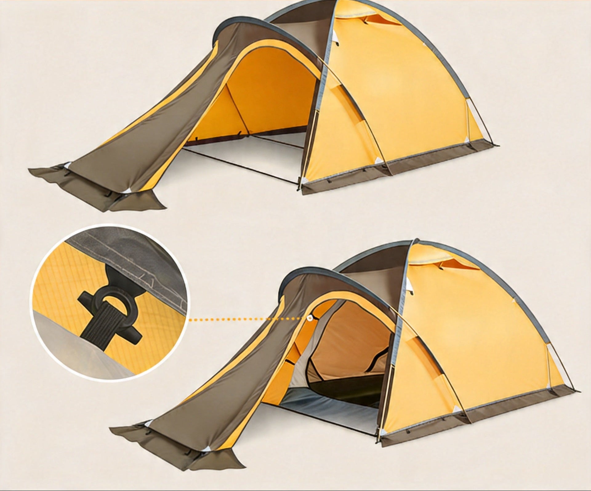 4-Season Double-Layer Camping Tent – 1 Bedroom + Living Room, 3.7kg
