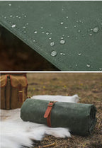Waxed Canvas Tarp – 2.9×2.9m, 19 Hanging Points, UV & Rain Protection