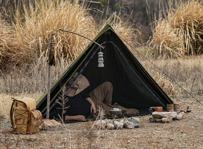 4 Seasons Bushcraft Tent – TC Cotton & Polyester, Aluminum Frame