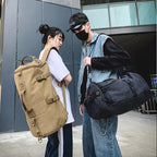 Retro Canvas Hiking Backpack – Large Waterproof Travel Shoulder Bag