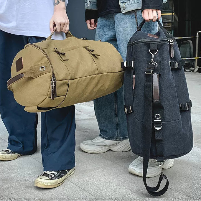 Retro Canvas Hiking Backpack – Large Waterproof Travel Shoulder Bag
