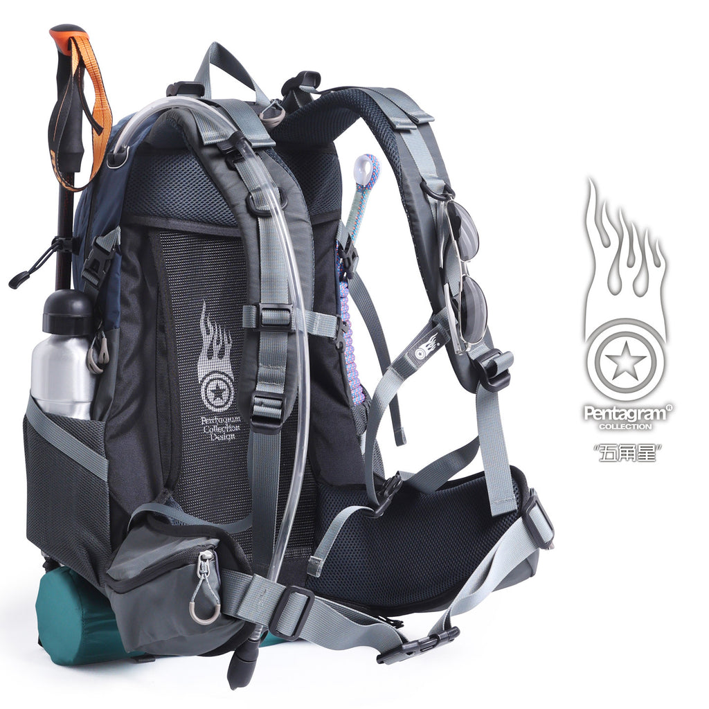 Pentagram Outdoor Hiking Backpack 25L – Waterproof Nylon Frame Pack for Men & Women, Camping & Trekking
