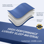 Knit Camping Sleeping Pad — Double Self-Inflating Mat with Pump (198×70×8cm)