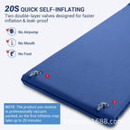Knit Camping Sleeping Pad — Double Self-Inflating Mat with Pump (198×70×8cm)