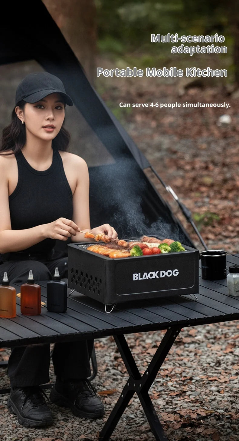Portable Tabletop Charcoal Grill | Compact BBQ for Camping & Outdoor Cooking