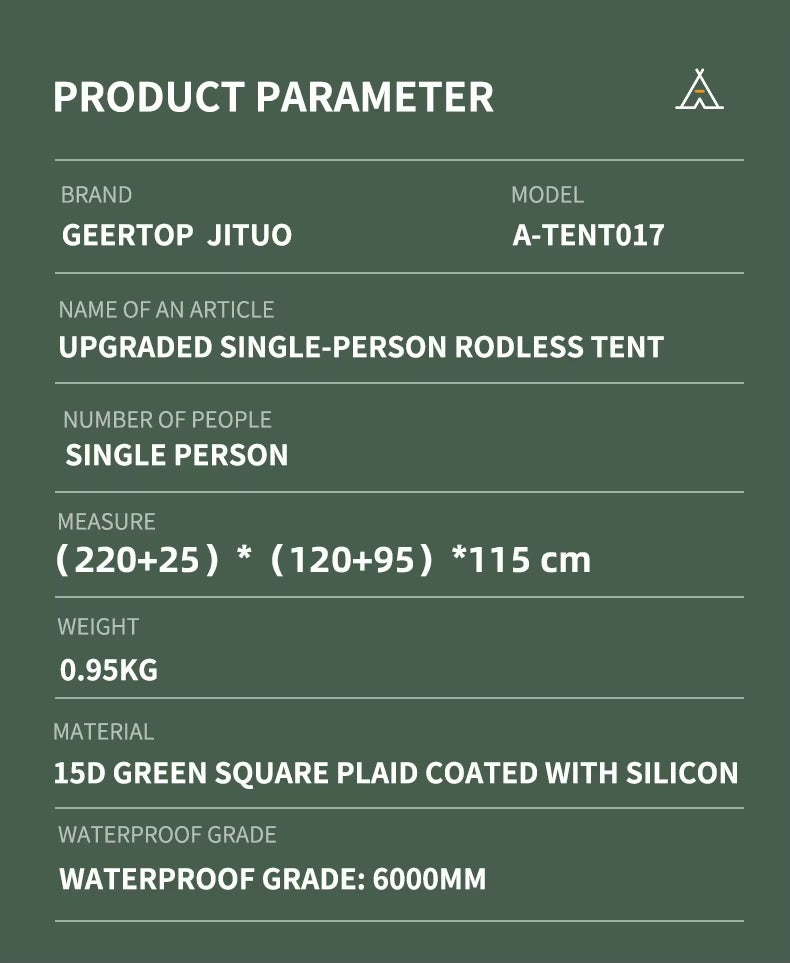 Ultralight Backpacking Pyramid Tent – 900g, 3000mm Waterproof, Thru-Hike Ready