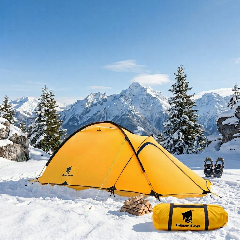 4-Season Double-Layer Camping Tent – 1 Bedroom + Living Room, 3.7kg