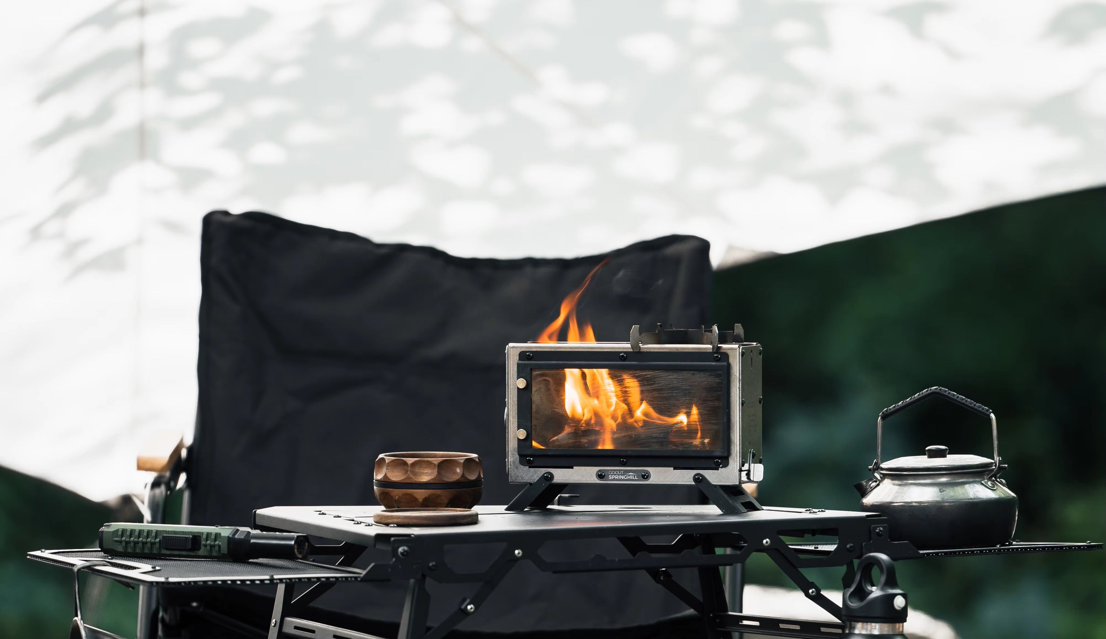 Mini Campfire Fireplace — GoOut Springhill | Portable Wood-Burning Stove