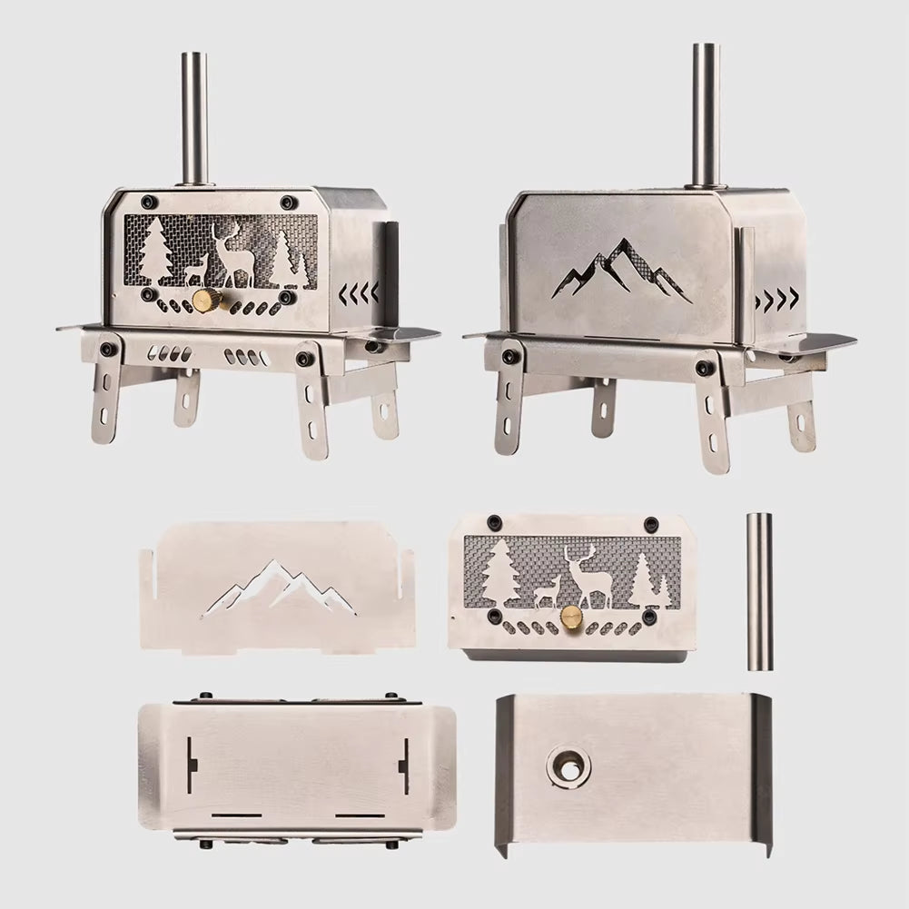 Portable Campfire Stove | Stainless Steel Wood-Burning Outdoor Stove