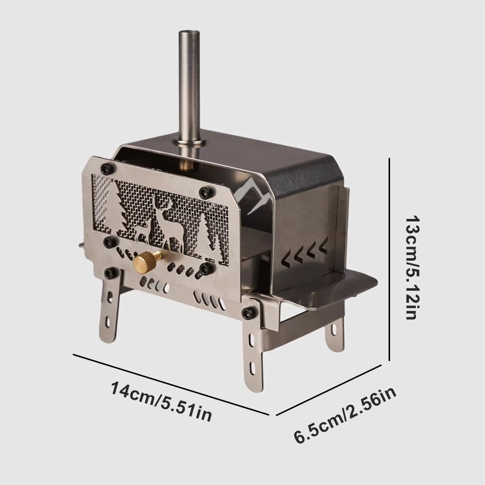 Portable Campfire Stove | Stainless Steel Wood-Burning Outdoor Stove