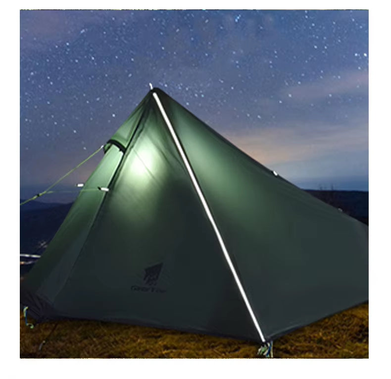 Ultralight Backpacking Pyramid Tent – 900g, 3000mm Waterproof, Thru-Hike Ready