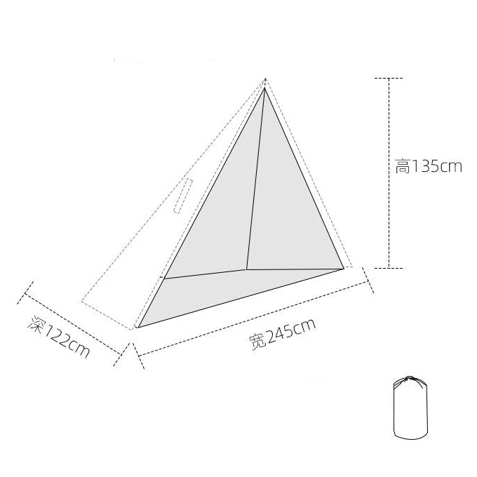 4 Seasons Bushcraft Tent – TC Cotton & Polyester, Aluminum Frame