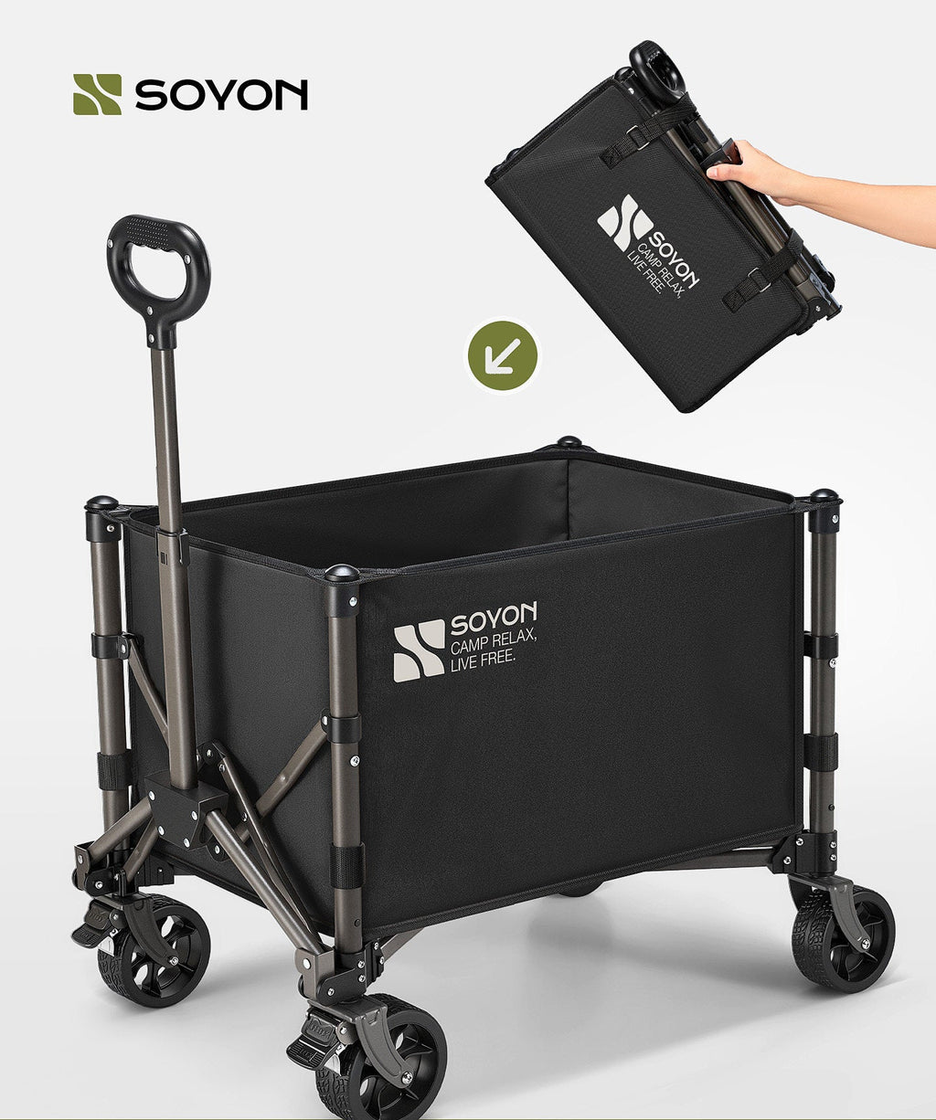 Fast Camp Folding Camping Wagon – Outdoor Trolley with Off-Road Wheels & Storage (6kg)