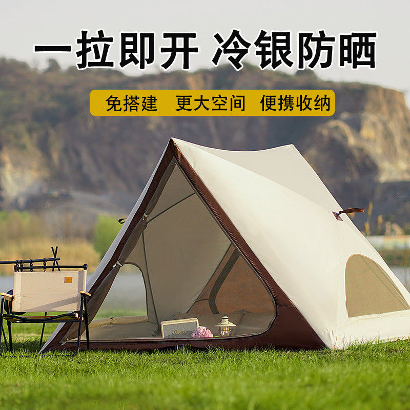 Auto Quick-Open Beach & Camping Tent – UV Protection, 4-Season, 210D Oxford
