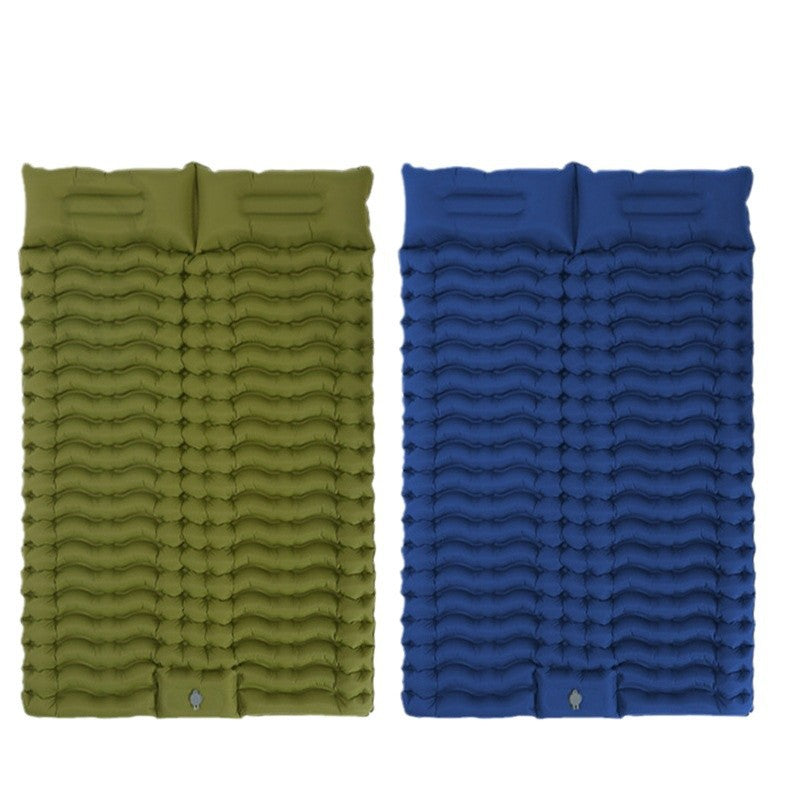 Double-Thick Wide Wave Inflatable Air Mattress – TPU Camping Sleeping Pad for Tent & Office Nap