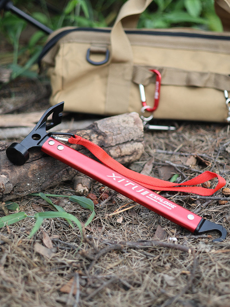 XITU A078 Multi-Tool Camping Hammer – Carbon Steel Head | Nail Puller, Flat Shovel & Bottle Opener