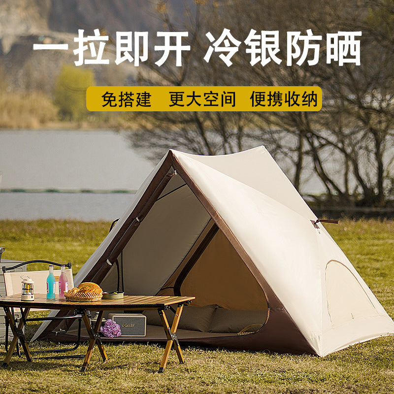 Auto Quick-Open Beach & Camping Tent – UV Protection, 4-Season, 210D Oxford