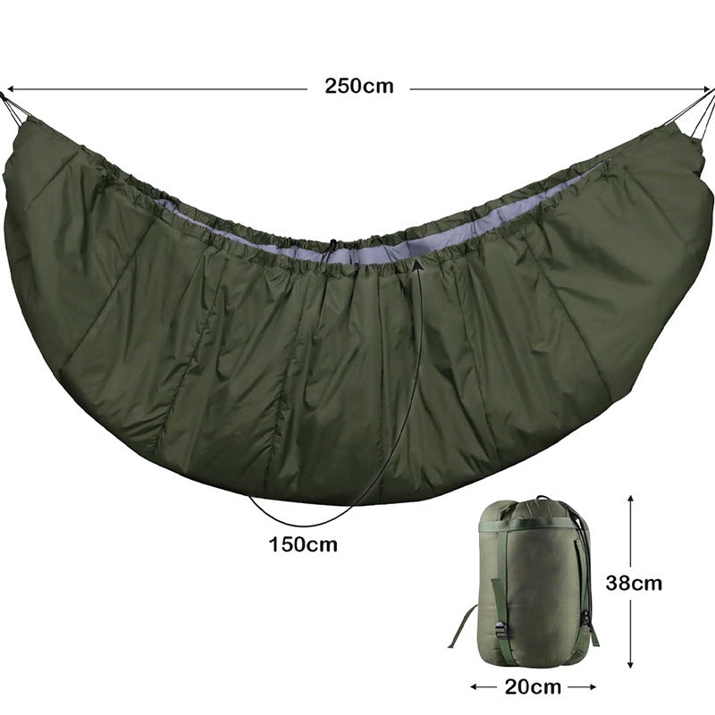 Outdoor Hammock Sleeping Bag – Lightweight Warm Quilted Underquilt for Camping