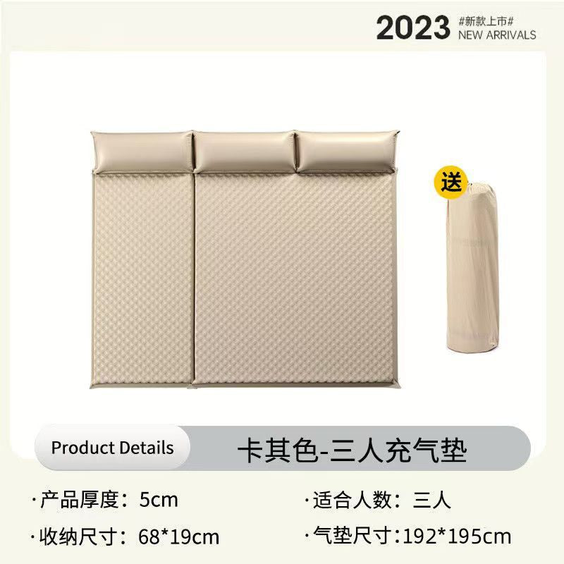 Double-Thick Wide Wave Inflatable Air Mattress – TPU Camping Sleeping Pad for Tent & Office Nap