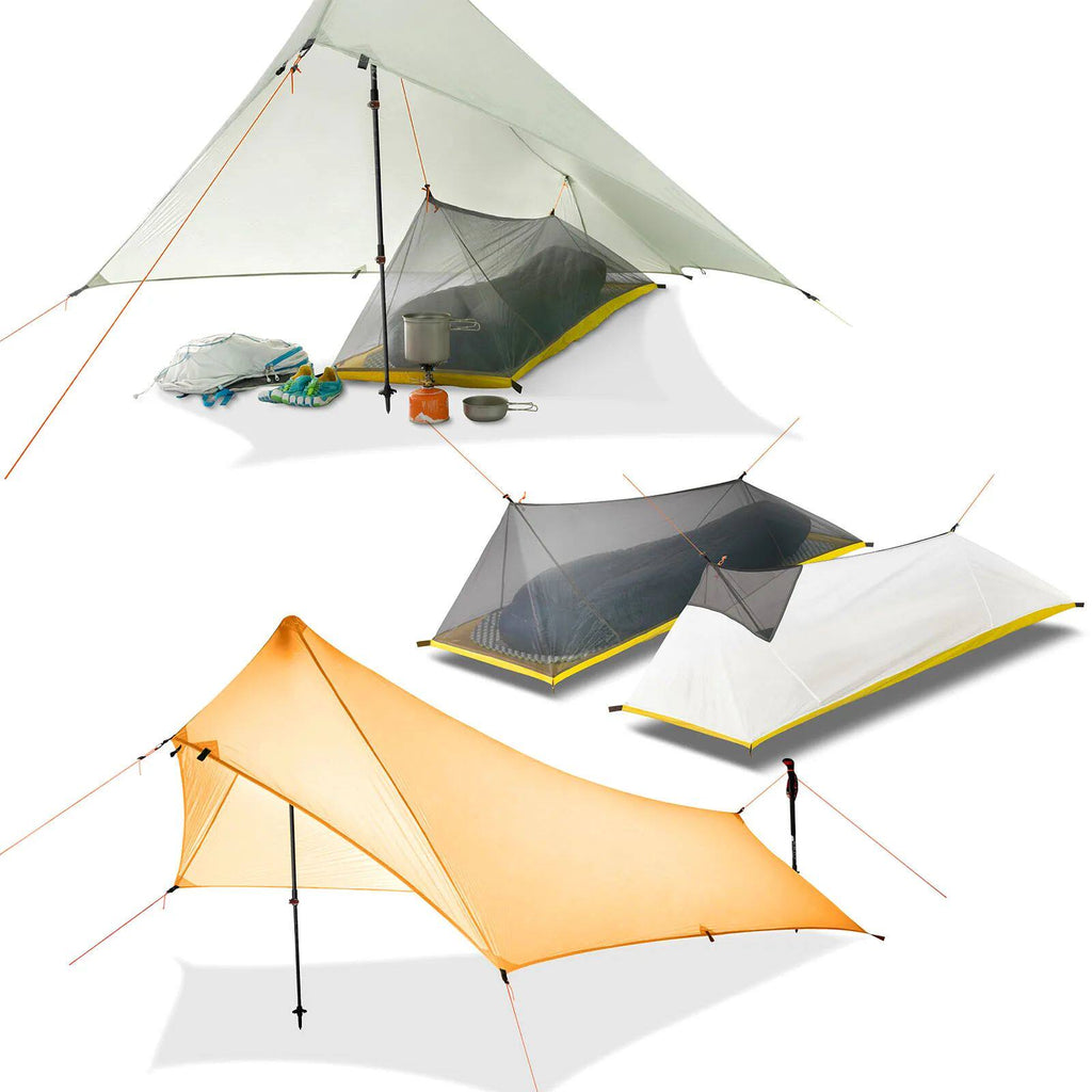 Campfire Ultralight Rain Fly Shelter Tent 320g Waterproof 1500mm 20D Polyester – front view
