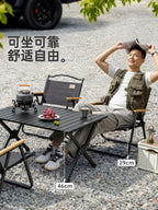 Portable Folding Egg Roll Camping Table – Lightweight Outdoor Picnic & Tea Table (60cm / 90cm)