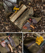 Canvas Firewood Carrier Bag – Heavy Duty Camping Log Tote