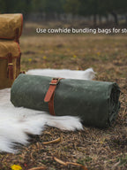 Waxed Canvas Tarp – 2.9×2.9m, 19 Hanging Points, UV & Rain Protection