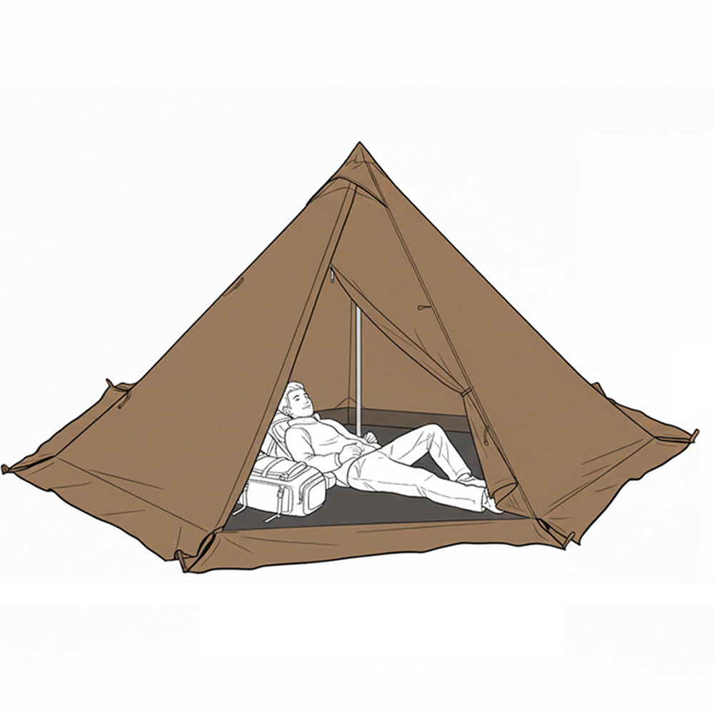 1-Person Ultralight Pyramid Tent – 4-Season with Snow Skirt | Hipier