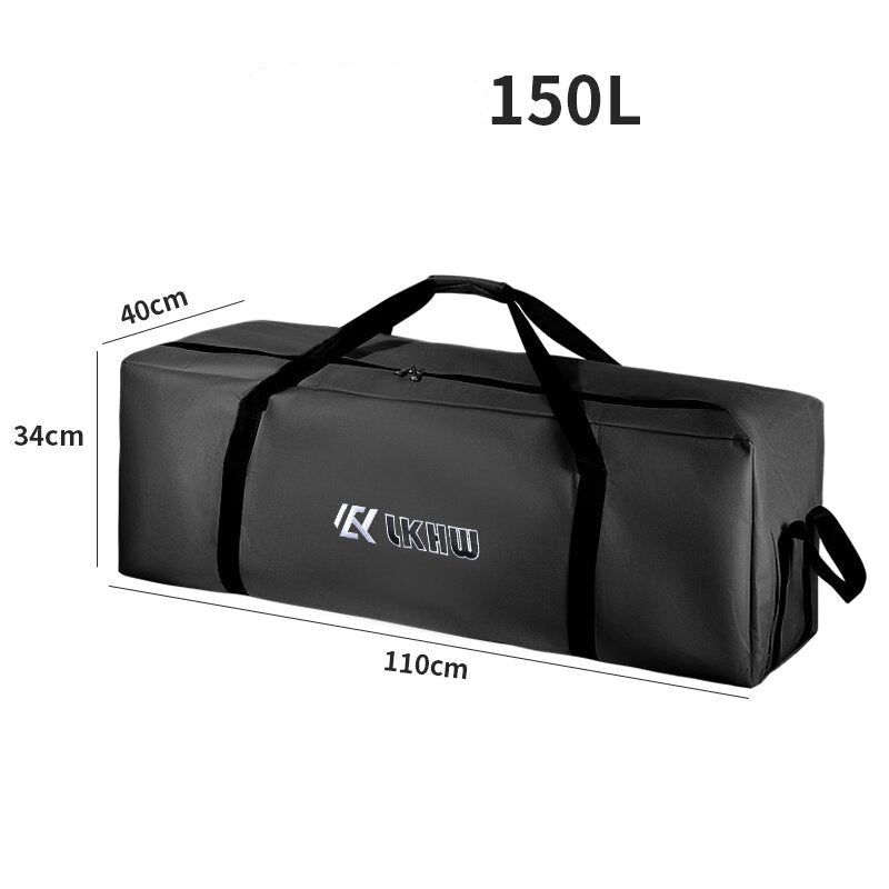 Outdoor Camping Storage Bag XL Black 110x40x34cm | Large Capacity Waterproof Gear Bag
