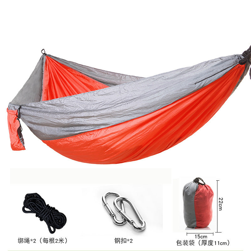 Outdoor Nylon Parachute Hammock – Lightweight Camping Swing Hanging Chair, Single & Double