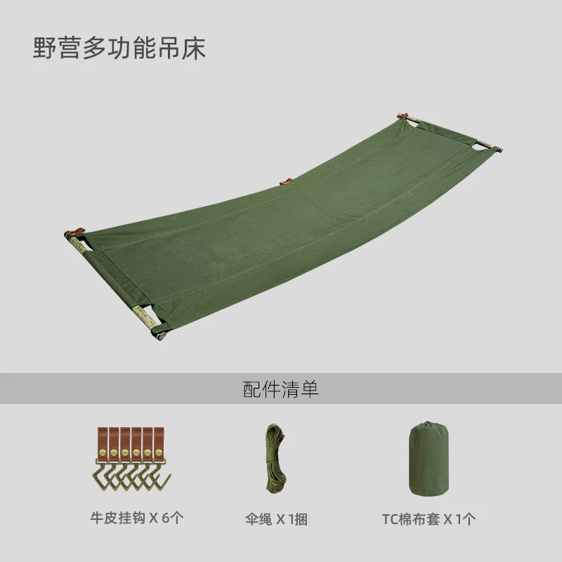 Multipurpose Camping Hammock & Stretcher – Portable Marching Bed for Camping, Hiking, and Bushcraft | Lightweight Foldable Outdoor Gear

