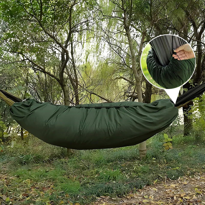 Outdoor Hammock Sleeping Bag – Lightweight Warm Quilted Underquilt for Camping
