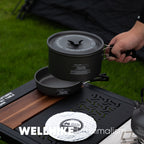 WELLHIKE Lightweight Camping Cookware Set – Pot, Pan, Wok & Kettle (1–2 Person)