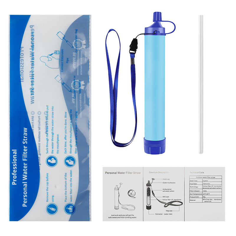 Survival Water Filter Straw – Portable Outdoor Purifier for Camping & Hiking
