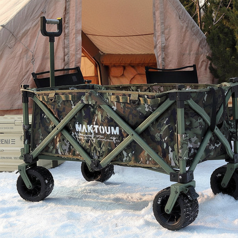 MAKTOUM MKT7075 Folding Camping Wagon – Aluminum Alloy Outdoor Cart