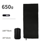 Polar Fleece Sleeping Bag Liner in Black – Double-sided Fleece, 180x80cm, Lightweight Portable Sleep Sack for Camping & Hotel
