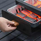 Portable Tabletop Charcoal Grill in Black – Compact BBQ for Camping & Outdoor Cooking | Campfire
