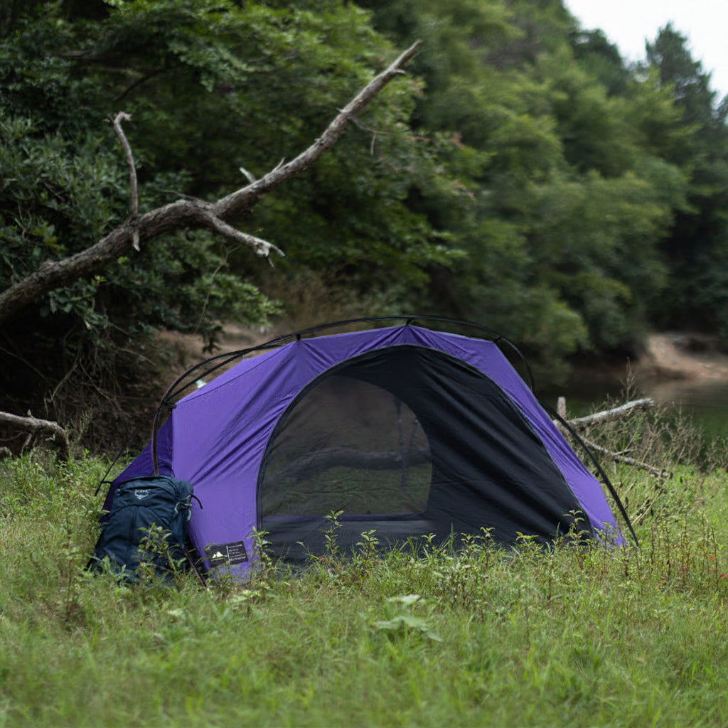 Outdoor Camping Tent 3-Season 2-Person – Purple
Outdoor Camping Tent 3-Season 2-Person – Purple, side view
Outdoor Camping Tent 3-Season 2-Person – Purple, interior view
