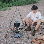 Aluminum Alloy Camping Tripod Hanger – Detachable Hanging Pot Rack for Campfire & BBQ