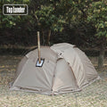 Campfire Outdoor Double Tunnel Tent 4-Season Windproof Flame-Retardant with Snow Skirt – Wolf Brown, Full Set ~4kg
