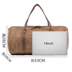 Waxed Canvas & Leather Duffle Bag – Retro Travel Weekender