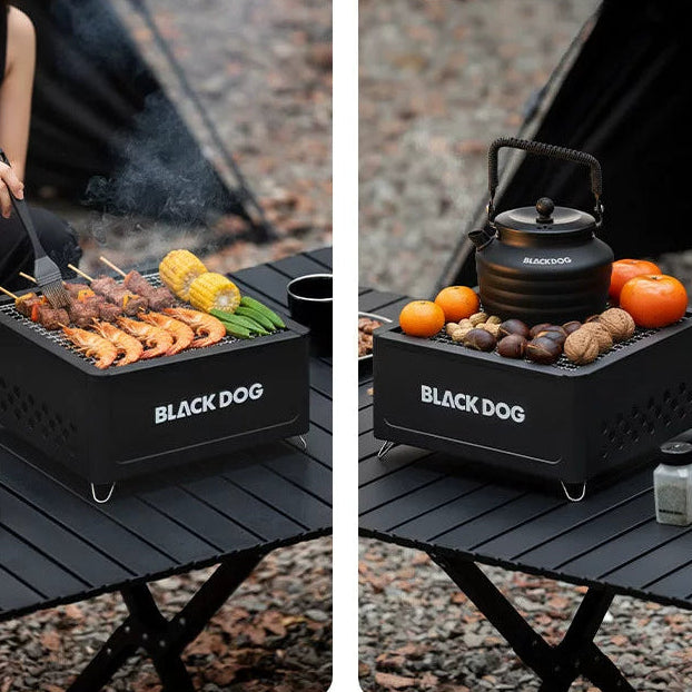 BLACKDOG 야외 테이블탑 그릴 가정용 바비큐 그릴 휴대용 주변 스토브 요리 차 로스팅 스토브 세트