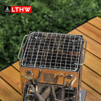 LTHW Luteteng Folding Wood-Burning Camp Stove – Portable Stainless Steel Outdoor Cooking Stove | BBQ | Picnic | Windproof
