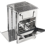 LTHW Luteteng Folding Wood-Burning Camp Stove – Portable Stainless Steel Outdoor Cooking Stove | BBQ | Picnic | Windproof