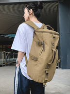 Retro Canvas Hiking Backpack – Large Waterproof Travel Shoulder Bag