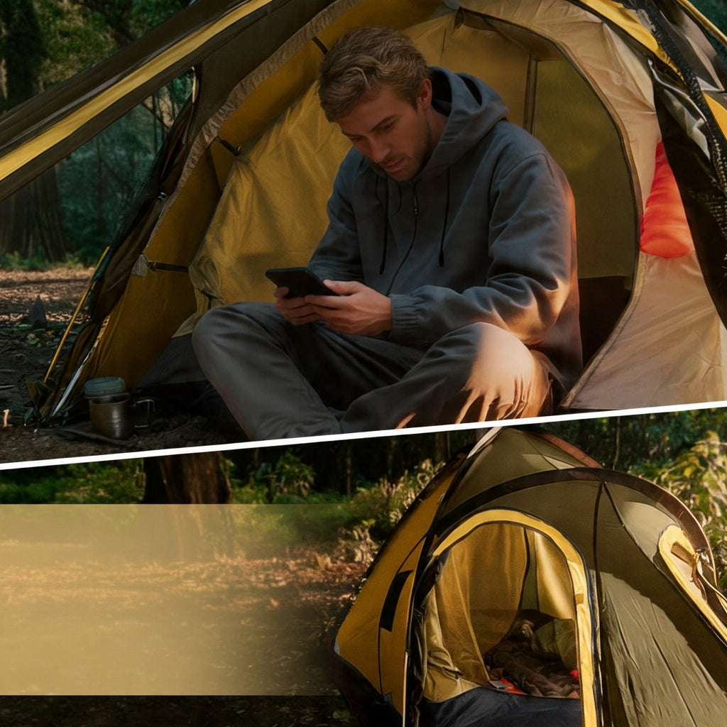 4-Season Double-Layer Camping Tent – 1 Bedroom + Living Room, 3.7kg