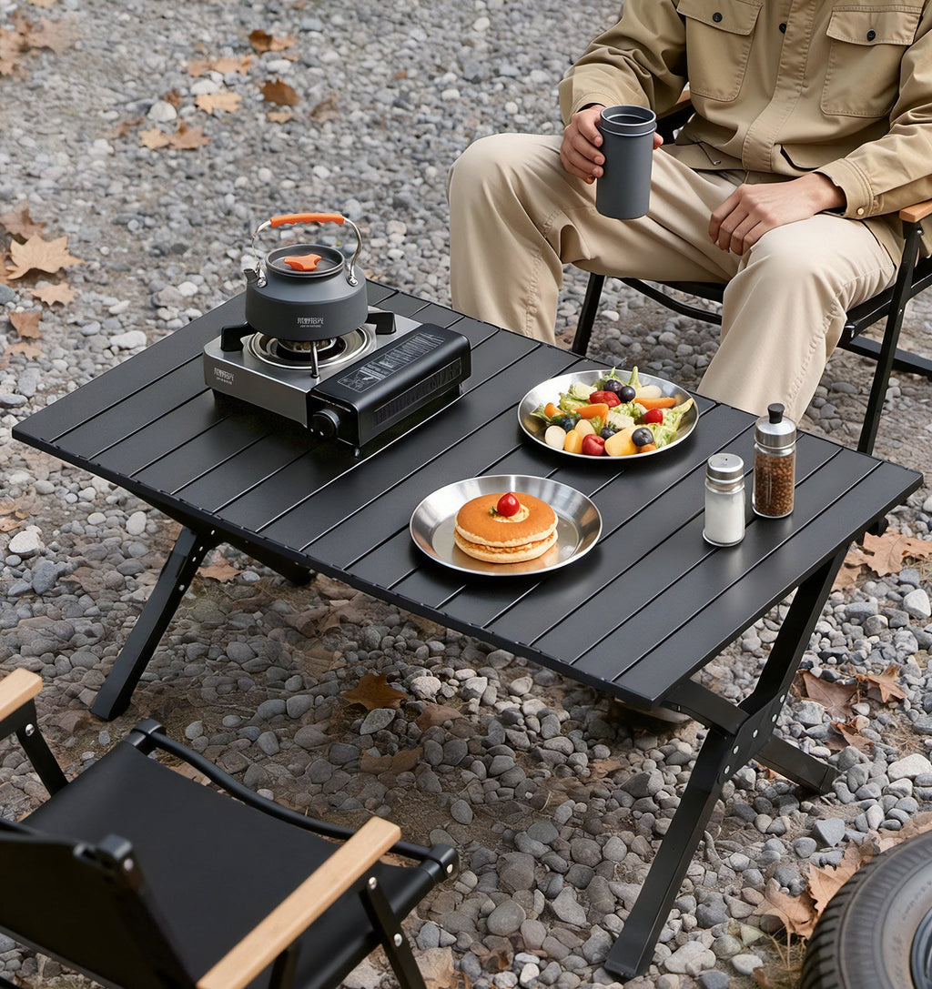 Portable Folding Egg Roll Camping Table – Lightweight Outdoor Picnic & Tea Table (60cm / 90cm)
