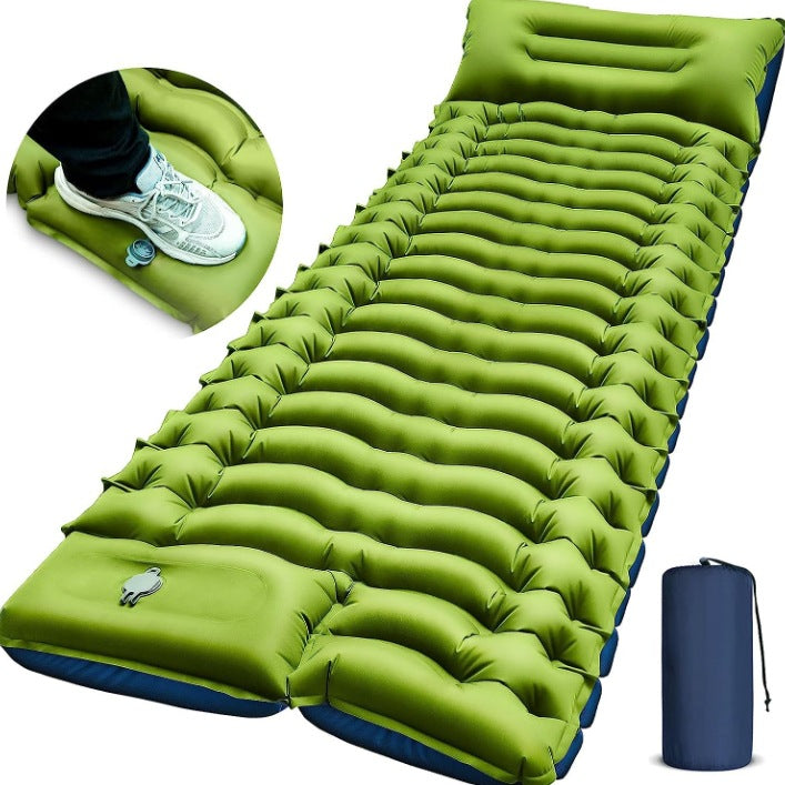 Double-Thick Wide Wave Inflatable Air Mattress – TPU Camping Sleeping Pad for Tent & Office Nap