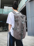 Retro Canvas Hiking Backpack – Large Waterproof Travel Shoulder Bag